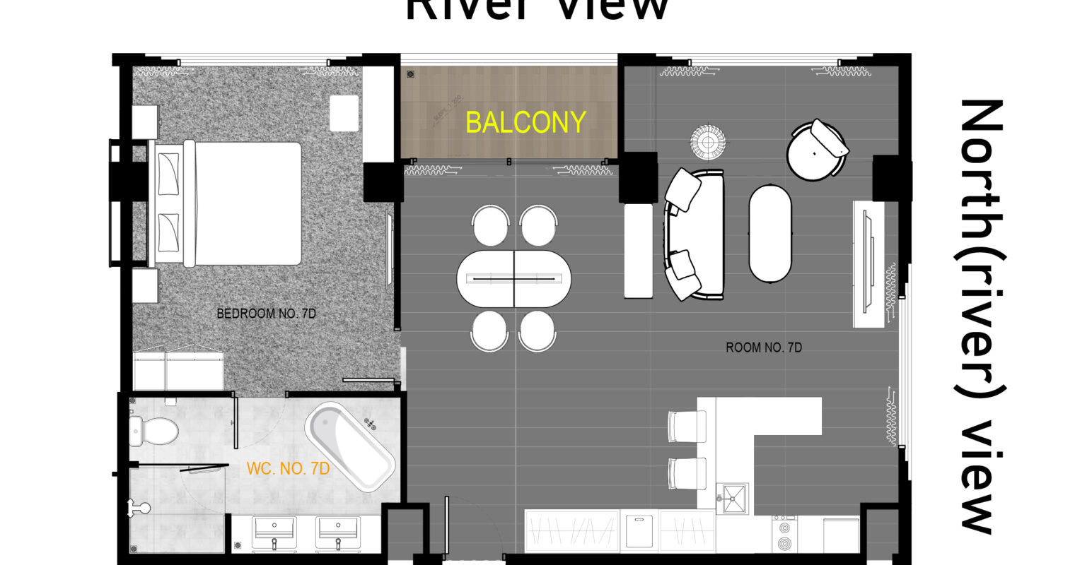 1 Bedroom north river view and riverfront-100